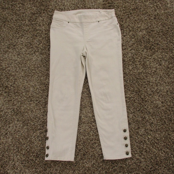 Chico's Denim - Chico's Jeans Women's 1 Beige Pull On Jegging Ankle Stretch Denim